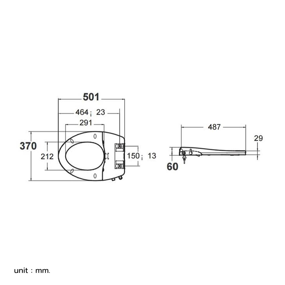 ฝารองนั่งกึ่งอัตโนมัติ AMERICAN STANDARD EB-FB109SW