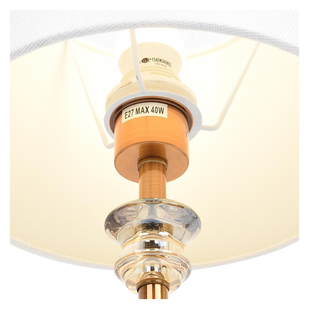 ไฟตั้งโต๊ะ MODERN MT1698 CARINI โลหะ ขาว/ทองแดง