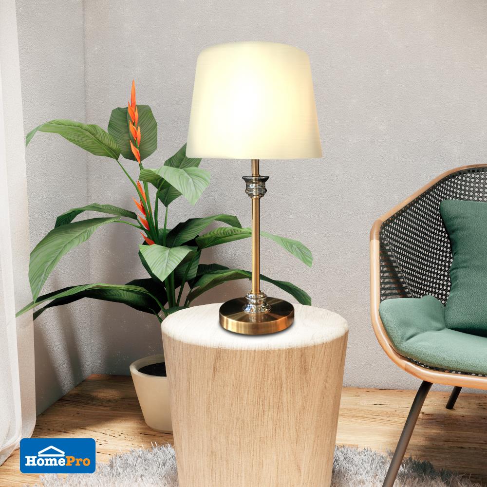 ไฟตั้งโต๊ะ MODERN MT1698 CARINI โลหะ ขาว/ทองแดง