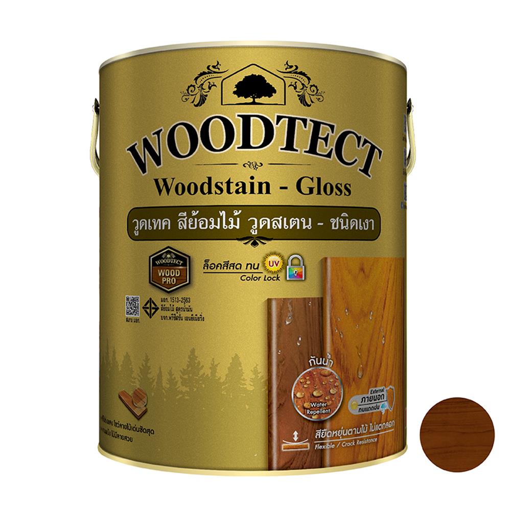 สีย้อมไม้ ชนิดเงา WOODTECT WOODSTAIN 107 สีไม้พะยูง 1 แกลลอน