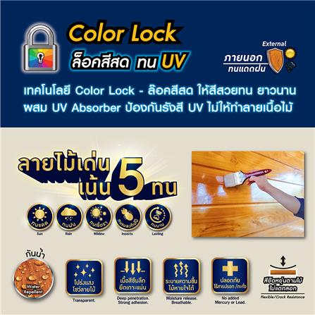 สีย้อมไม้ ชนิดเงา WOODTECT WOODSTAIN 107 สีไม้พะยูง 1 แกลลอน_2