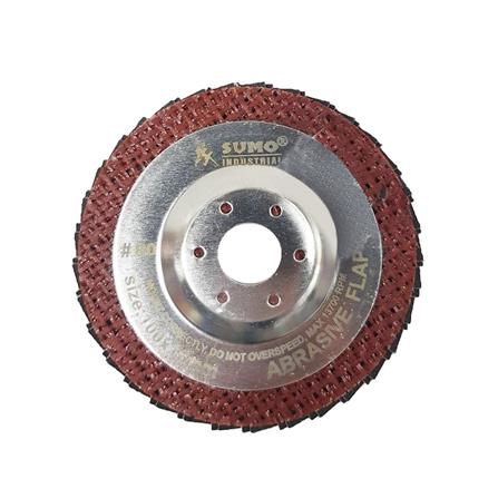 แผ่นเจียรกระดาษทรายหลังแข็ง (ฝาเหล็ก) SUMO TURBO เบอร์ 120 4 นิ้ว