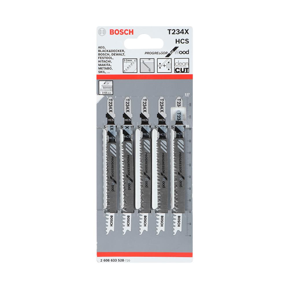 ใบเลื่อยจิ๊กซอ BOSCH T234X แพ็ก 5 ชิ้น