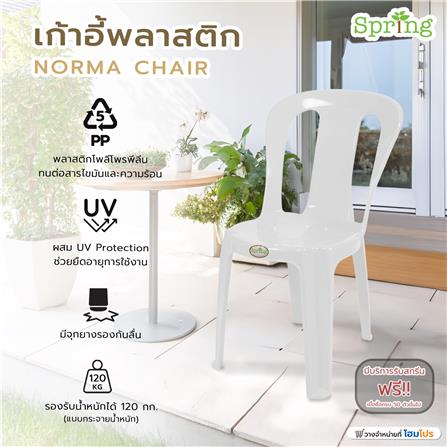 เก้าอี้พลาสติก SPRING NORMA CHAIR สีขาว_5