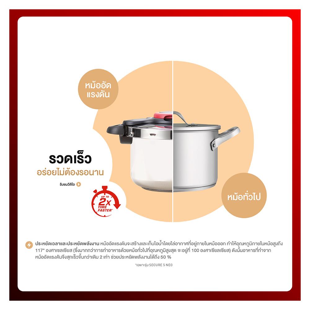 หม้อตุ๋นด่วนด้าม TEFAL PRESSURE 7 ลิตร
