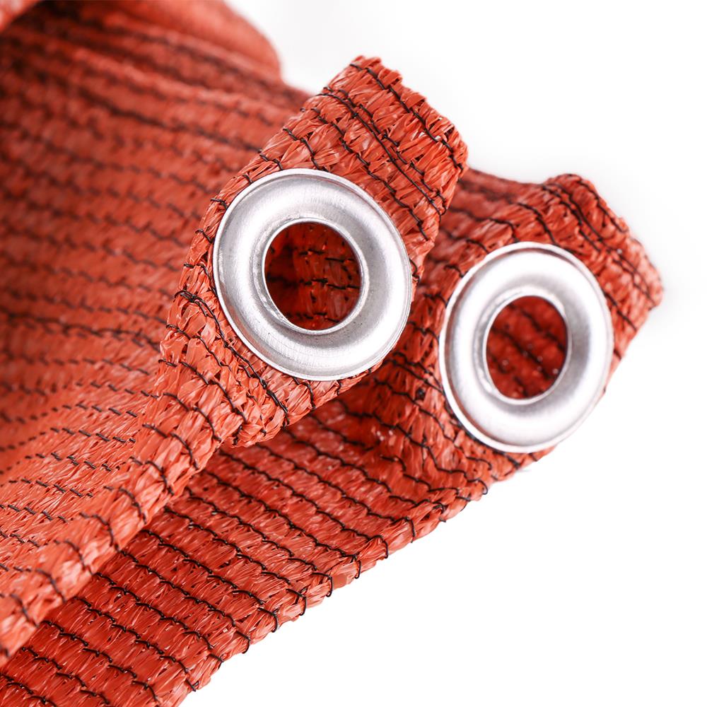 สแลนแพ็กกรองแสง 90 เปอร์เซ็นต์ ARAI 2X3 ม. สีอิฐ เจาะตาไก่