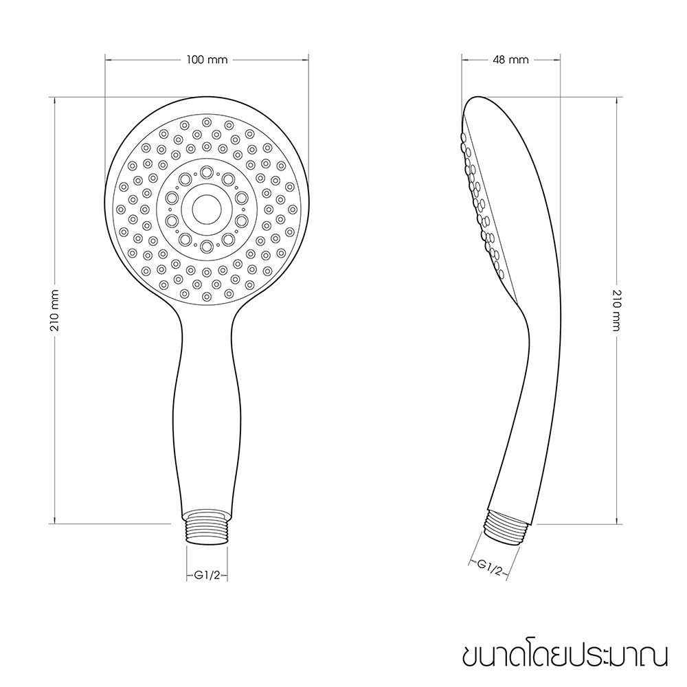 ฝักบัวสายอ่อนครบชุด WSP WSP-311 สีโครม