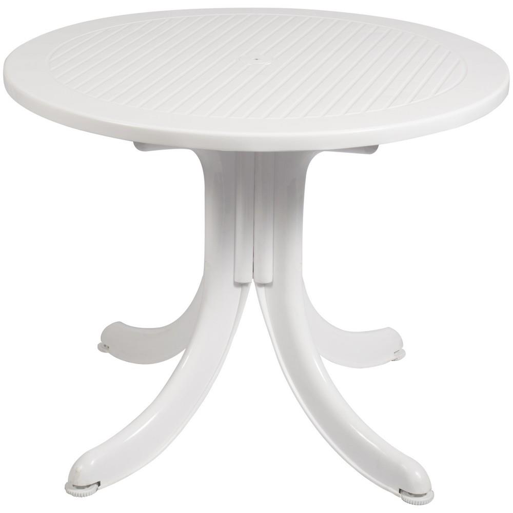 โต๊ะพลาสติกกลม SUPERWARE T-16 สีขาว