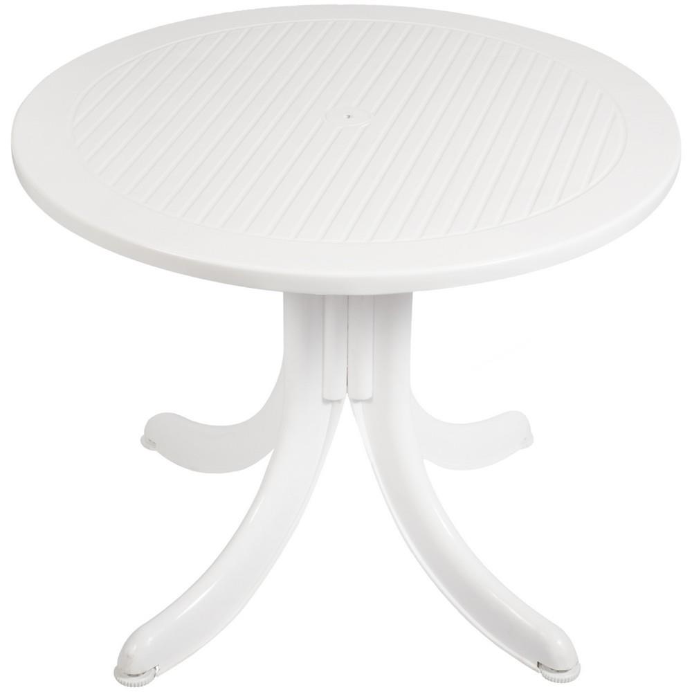 โต๊ะพลาสติกกลม SUPERWARE T-16 สีขาว