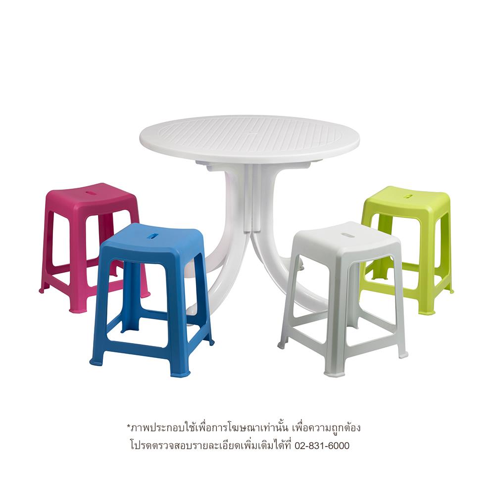 โต๊ะพลาสติกกลม SUPERWARE T-16 สีขาว