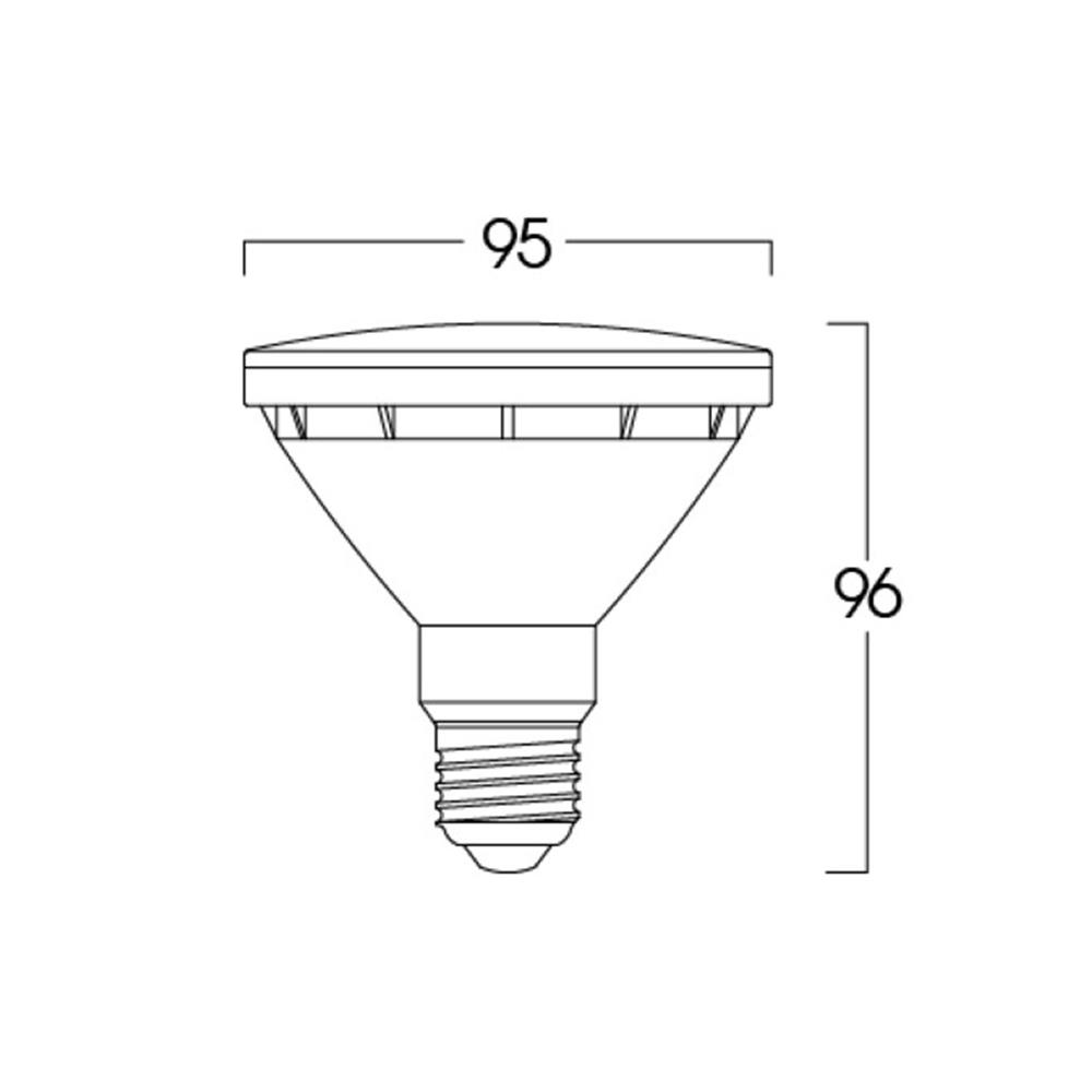 หลอด LED LUMAX PAR30 IP65 9 วัตต์ WARM WHITE E27