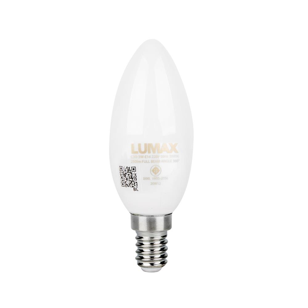 หลอด LED LUMAX C30 FULL BEAM 3 วัตต์ E14 WARMWHITE