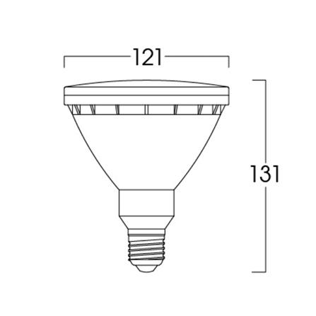 หลอด LED LUMAX PAR38 IP65 Eco 13 วัตต์ DAYLIGHT E27 สีขาว_4