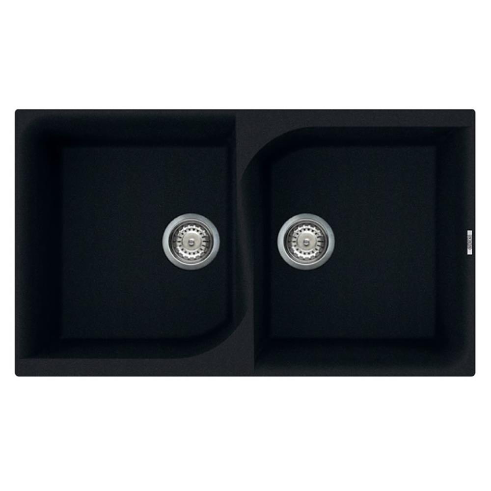 ซิงค์ฝัง 2หลุม ELLECI EGO 450 สีดำ