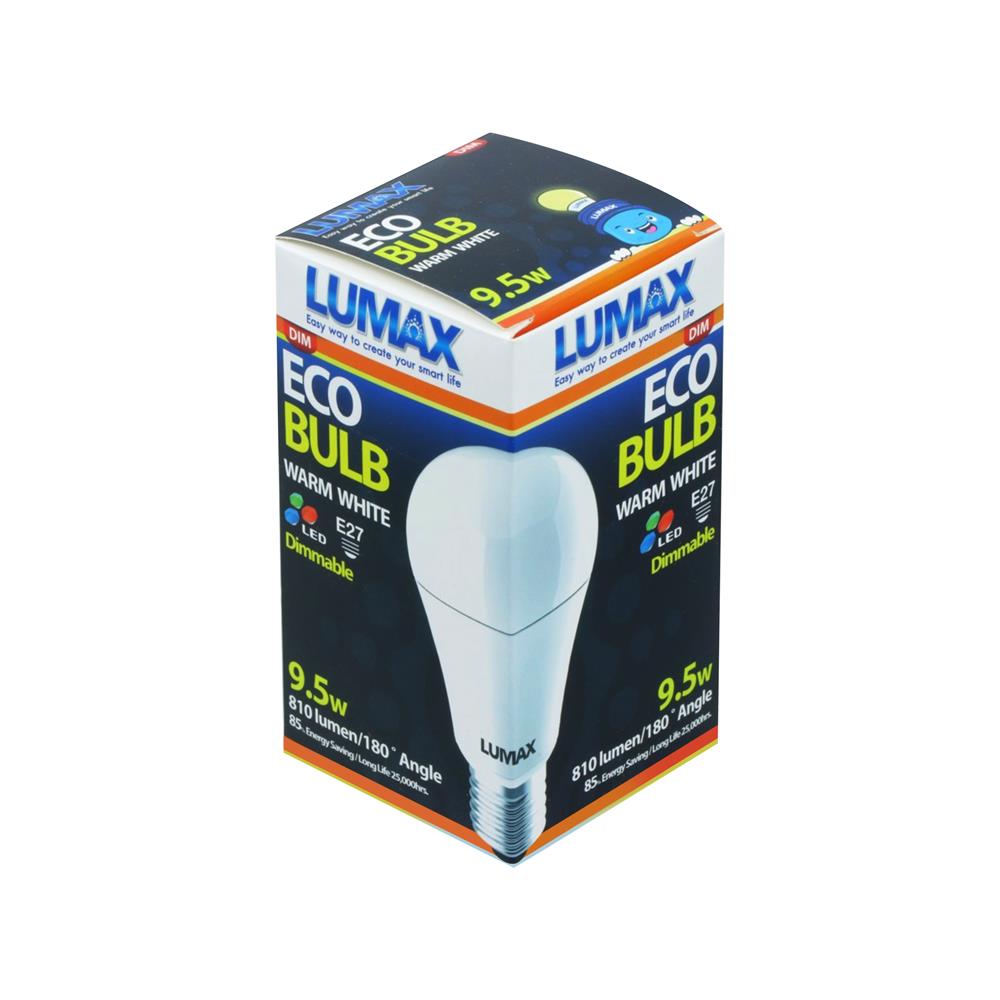 หลอด LED LUMAX Ecobulb Dim 9.5 วัตต์ WARMWHITE E27