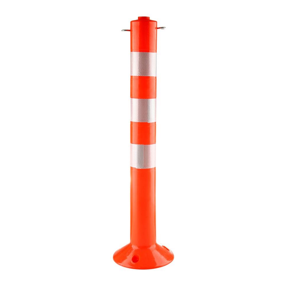 เสาจราจรมีตะขอและแถบสะท้อนแสง สีเงิน RIGHT 75 ซม.