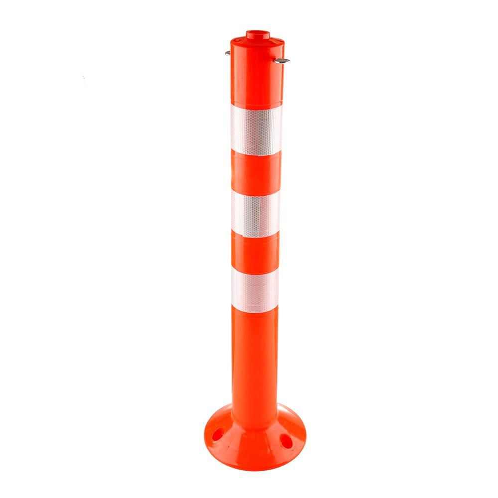 เสาจราจรมีตะขอและแถบสะท้อนแสง สีเงิน RIGHT 75 ซม.