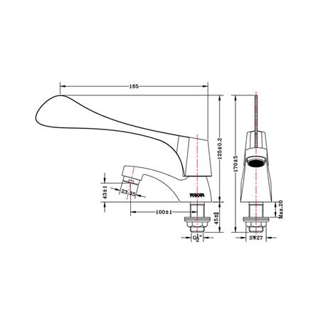 ก๊อกซิงค์เดี่ยวเคาน์เตอร์ HB100B-50C_1