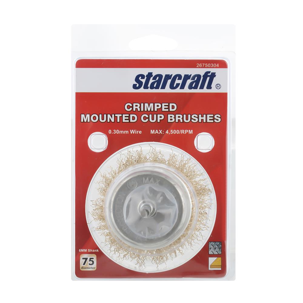 แปรงลวดรูปถ้วยขัดเหล็ก STARCRAFT 75X25 มม.