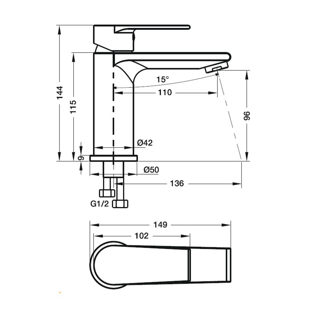 ก๊อกอ่างล้างหน้าผสม HAFELE 495.61.161 สีโครม