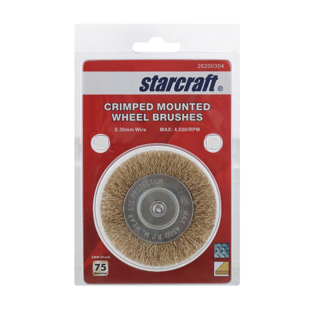 แปรงลวดกลมทองเหลือง STARCRAFT 75x18x16 มม.
