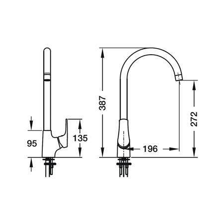 ก๊อกซิงค์ผสม คาน์เตอร์ HAFELE 495.50.010 สีโครม_1
