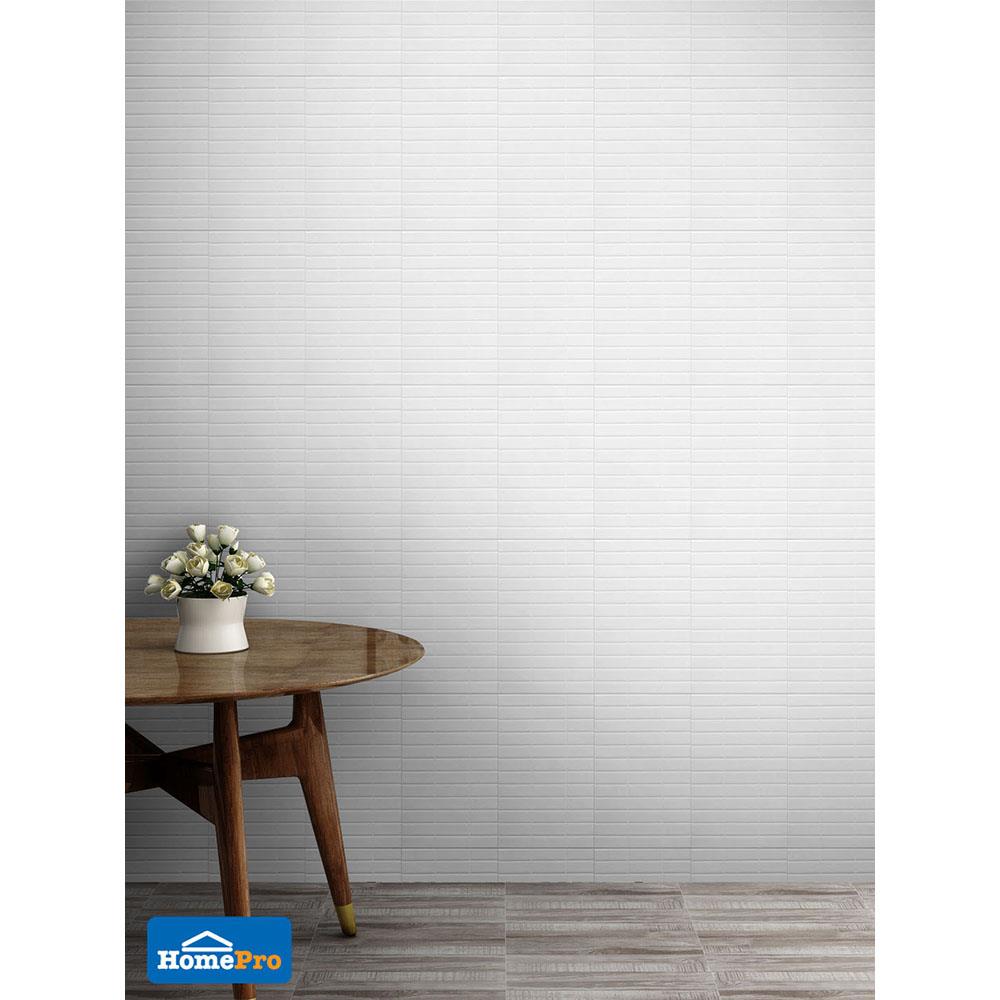 กระเบื้องผนัง 8x12 นิ้ว COTTO บริคก้า ขาว PM 1M2