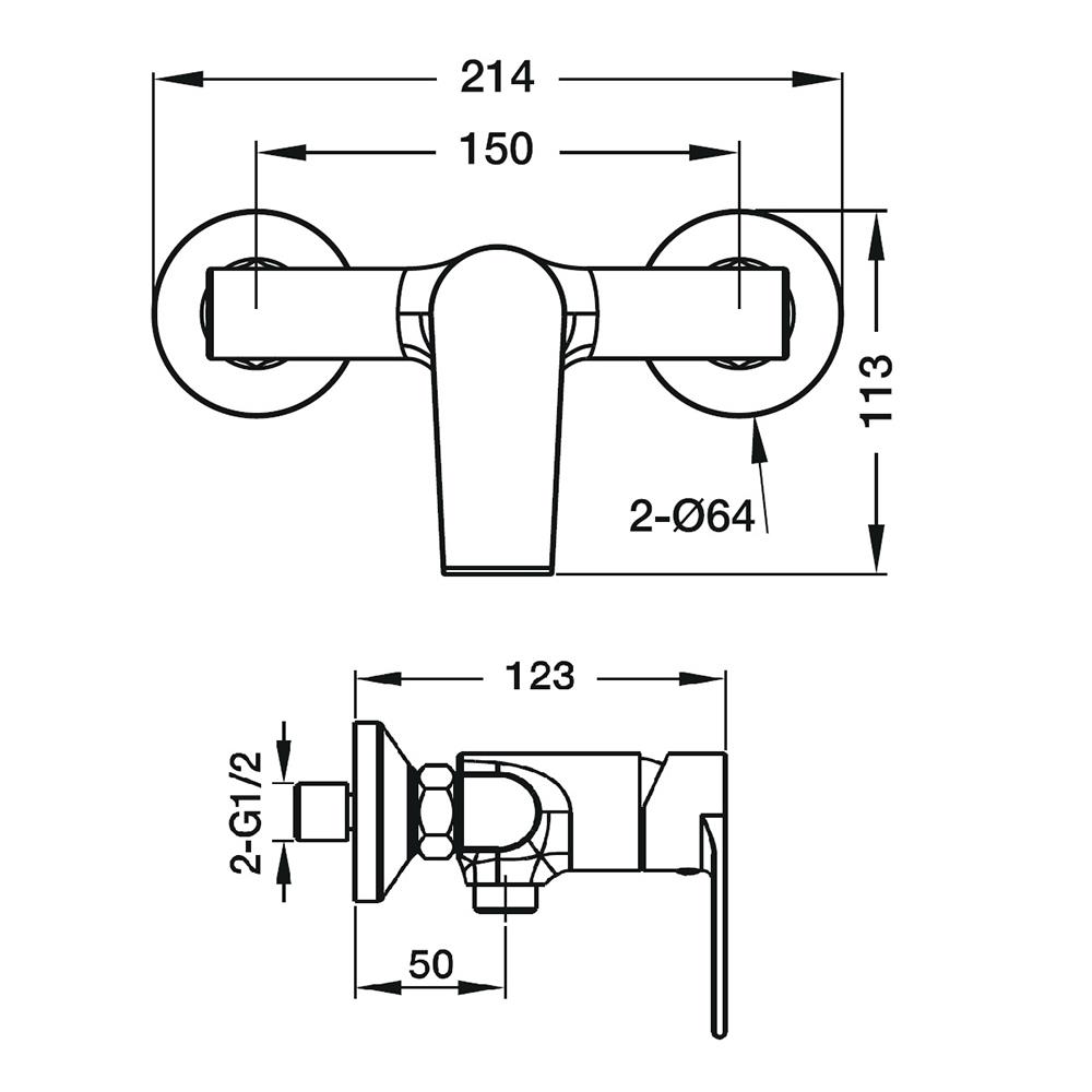 ก๊อกผสมยืนอาบ HAFELE 495.61.077
