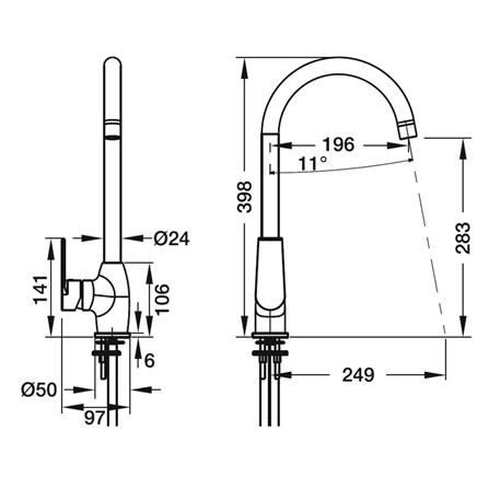 ก๊อกซิงค์ผสมเคาน์เตอร์ HAFELE 495.50.008 สีโครม_1