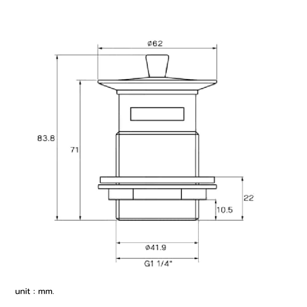 สะดืออ่างล้างหน้าแบบดึงล็อค PRIME PWD-008