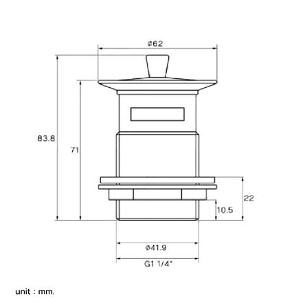 สะดืออ่างล้างหน้าแบบดึงล็อค PRIME PWD-008_3