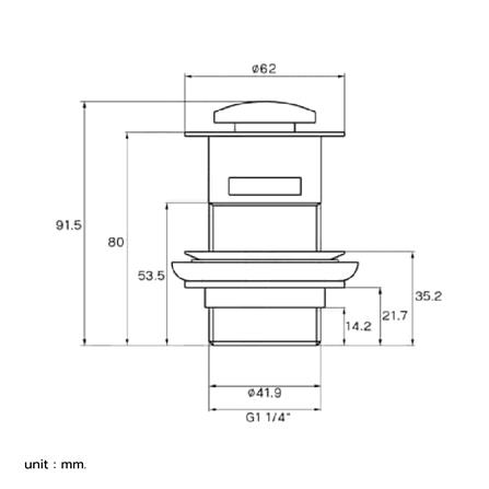 สะดืออ่างล้างหน้าแบบกด PRIME PWD-002_3
