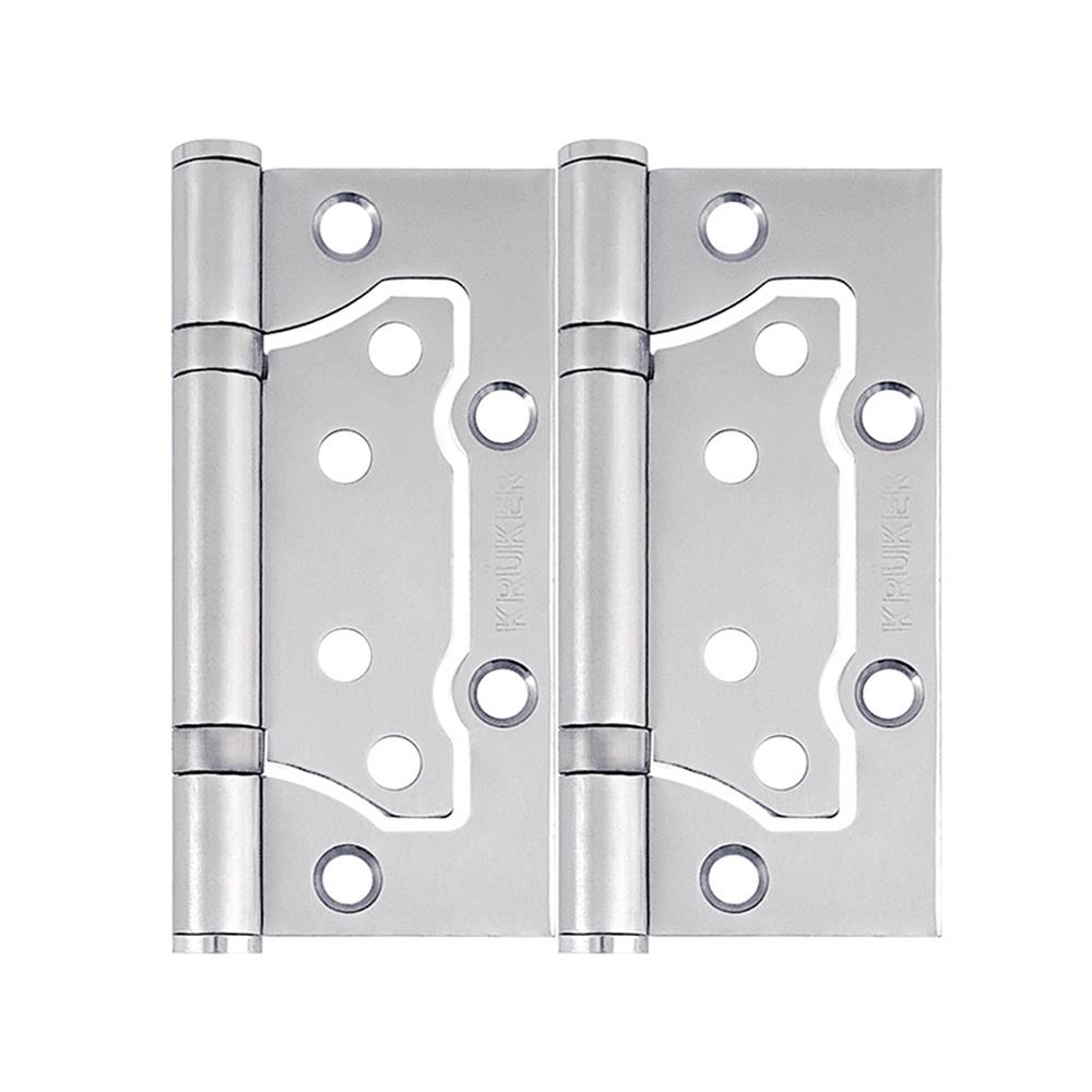 บานพับ 4x3 นิ้ว x 2 มม. KRUKER 4720 ไม่เซาะร่อง สีสเตนเลส (แพ็ก 2 ชิ้น)
