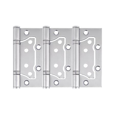 บานพับ 4x3 นิ้ว x 2.5 มม. KRUKER 4721 ไม่เซาะร่อง สีสเตนเลส (แพ็ก 3 ชิ้น)