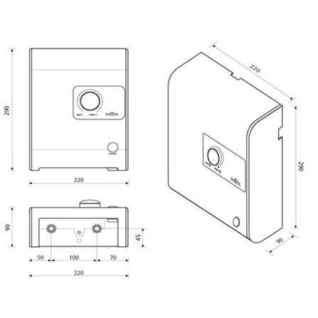 เครื่องทำน้ำร้อน MEX CUBE 6000 วัตต์ สีเงิน_2