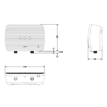 เครื่องทำน้ำร้อน MEX CENTRI 6R 6000 วัตต์ สีเงิน_2