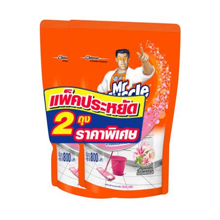 รีฟิลน้ำยาทำความสะอาดพื้น MR.MUSCLE 800ml แพ็ก 2 ชิ้น FLORAL PERFECTION_0