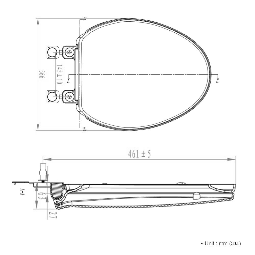 ฝารองนั่งชักโครก SLOW CLOSE AMERICAN STANDARD 481000S-WT สีขาว