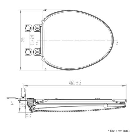 ฝารองนั่งชักโครก SLOW CLOSE AMERICAN STANDARD 481000S-WT สีขาว_4