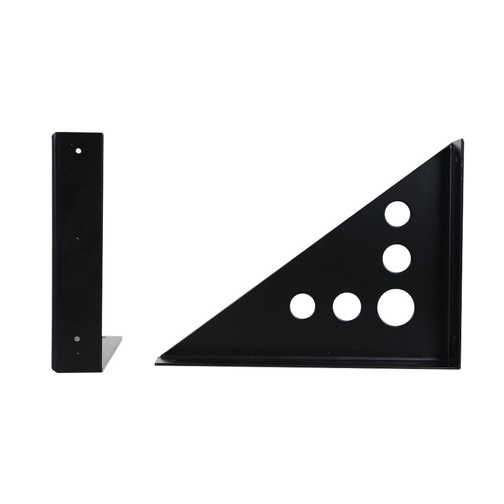 แขนรับชั้นเหล็ก STACKO เจาะรู 3x15x20 ซม. สีดำด้าน