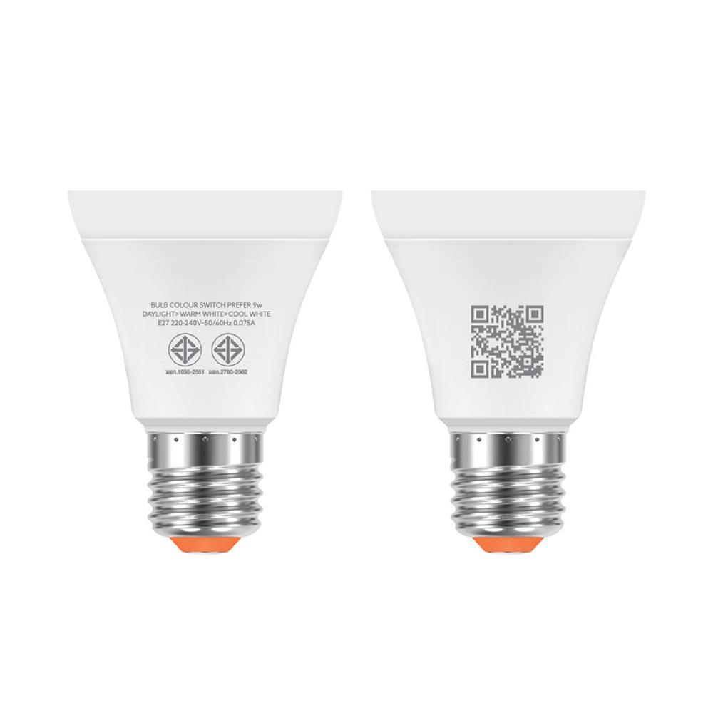 หลอด LED LAMPTAN COLOR 3IN1 9 วัตต์ DAYLIGHT/COOL WHITE/WARM WHITE E27