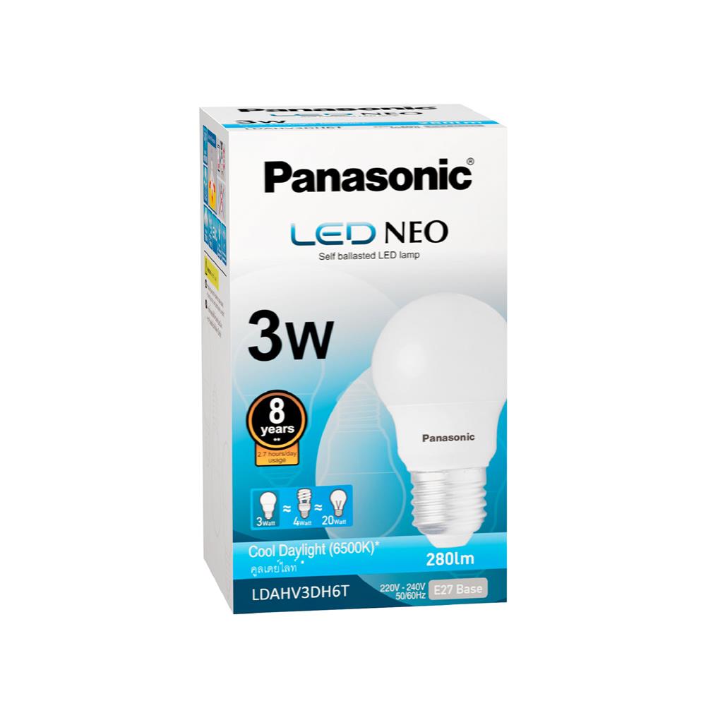 หลอด LED PANASONIC NEO 3 วัตต์ DAYLIGHT E27