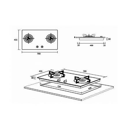เตาฝังแก๊ส MEX V7825C 78 ซม._6