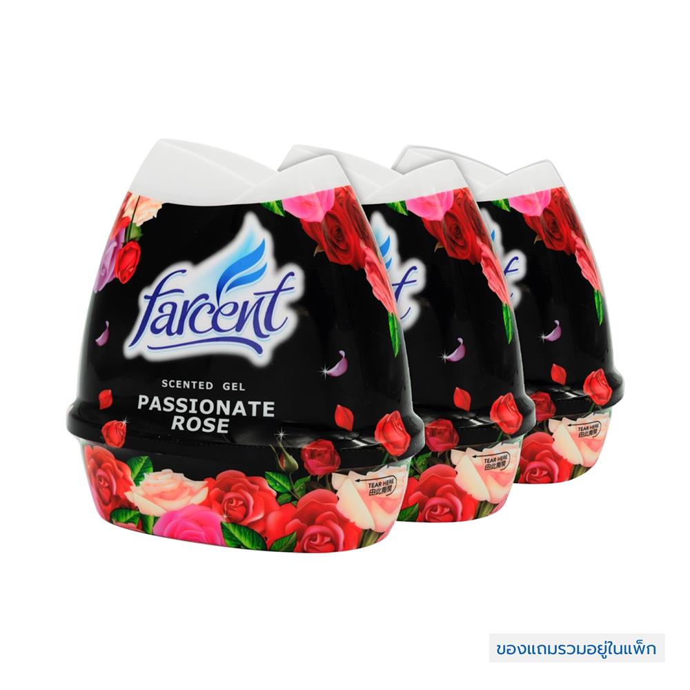 เจลปรับอากาศ FARCENT PASSIONATE ROSE 200 กรัม แพ็ก 2 แถม 1