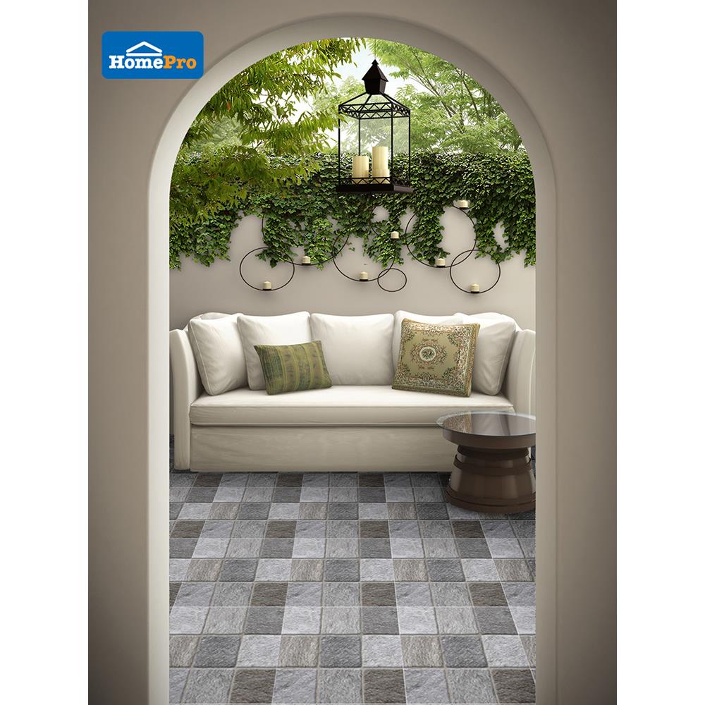 กระเบื้องพื้น 18x18 นิ้ว TARA สโตน บล็อค น้ำตาล EXC PM