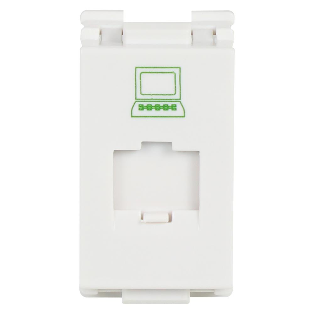 เต้ารับคอมพิวเตอร์ HACO CAT5E W8201PC สีขาว