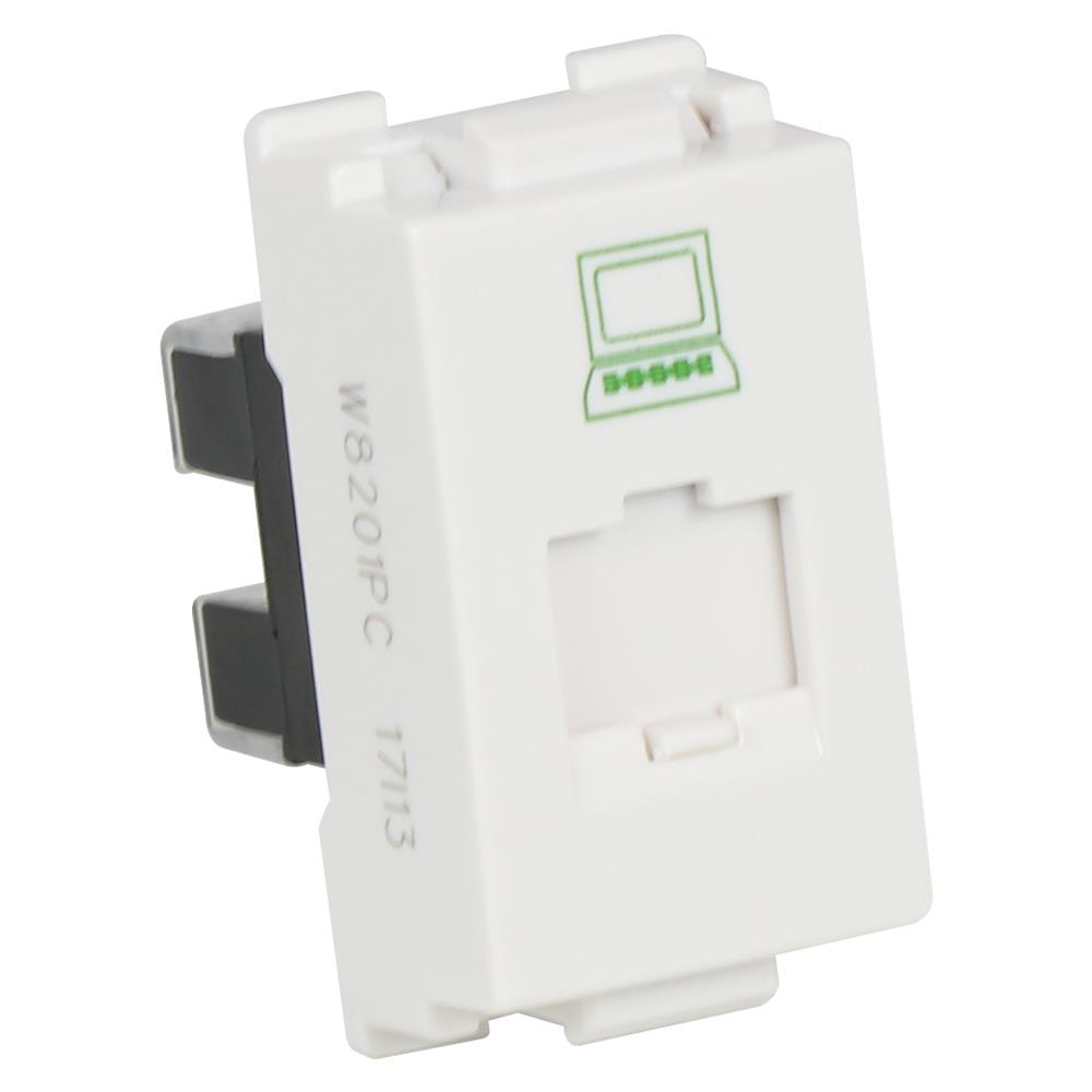 เต้ารับคอมพิวเตอร์ HACO CAT5E W8201PC สีขาว