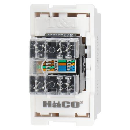 เต้ารับคอมพิวเตอร์ HACO CAT5E W8201PC สีขาว_2