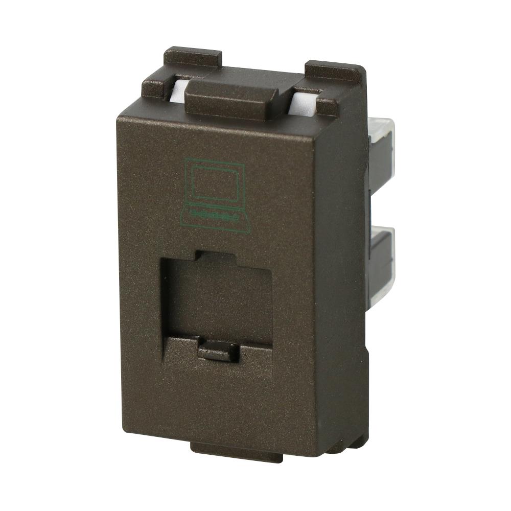 เต้ารับคอมพิวเตอร์ HACO CAT5E W8201PC-ST สีแม็ทแบล็ค