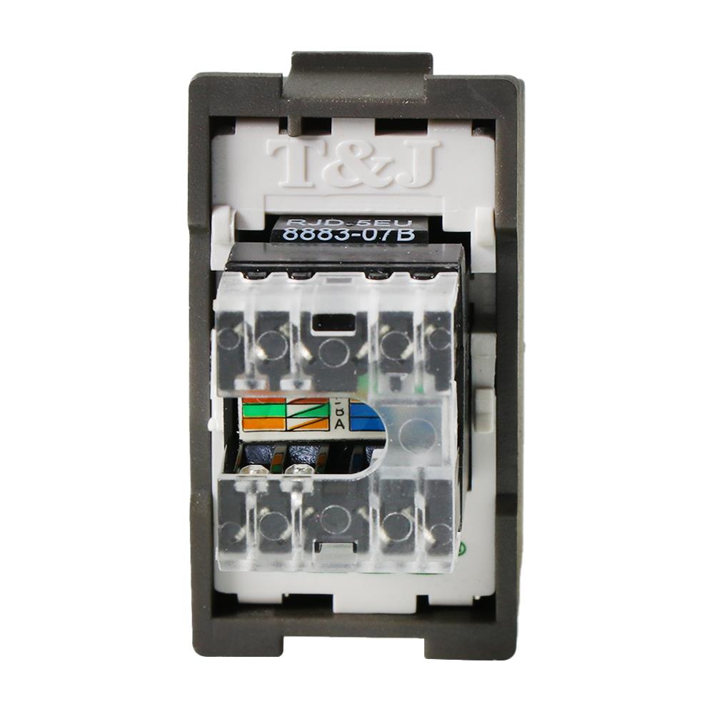 เต้ารับคอมพิวเตอร์ HACO CAT5E W8201PC-ST สีแม็ทแบล็ค